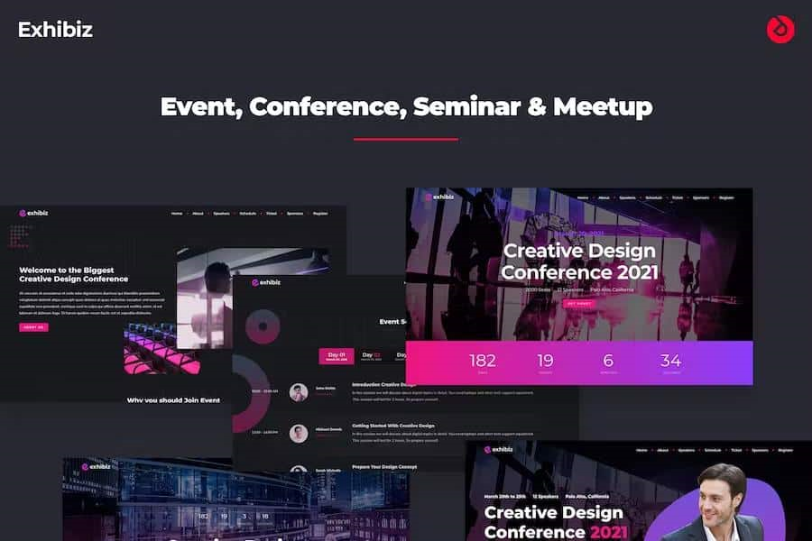 EXHIBIZ – EVENT, CONFERENCE AND MEETUP HTML TEMPLATE